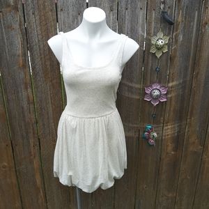 Cream bubble mini dress